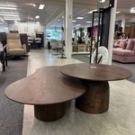 Salontafel Eleonora rond en organisch set van 2, Mango, Japandi stijl